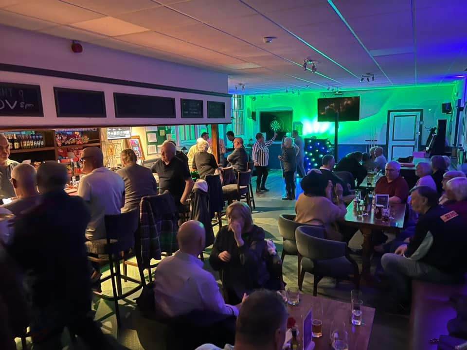 Members filling the lounge for a Saturday night event