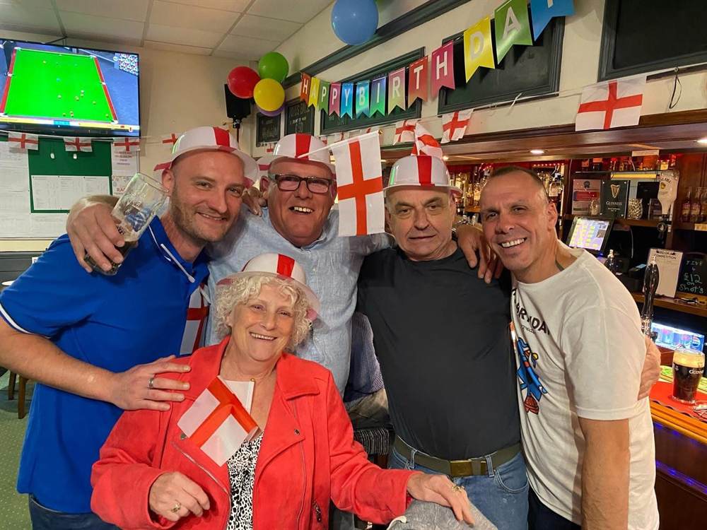 Members at the bar during an England match